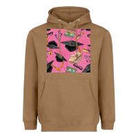 Toasted Coconut pink glitter graduation seamless pattern Heavyweight Hoodie - BundleAndBundleShop