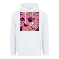 White pink glitter graduation seamless pattern Heavyweight Hoodie - BundleAndBundleShop