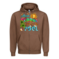 Chestnut adios school i ll be at the pool Zipper Hoodie - HRA Design Shop