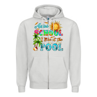 Dove Grey adios school i ll be at the pool Zipper Hoodie - HRA Design Shop