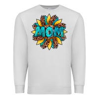 Dove Grey sunflower mom leopard Premium Sweatshirt - Artiststas