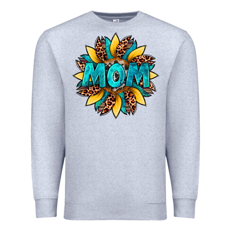 Sunflower Mom Leopard Premium Sweatshirt by Artiststas | Teevron