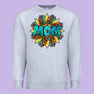 Sunflower Mom Leopard Premium Sweatshirt Designed By Artiststas