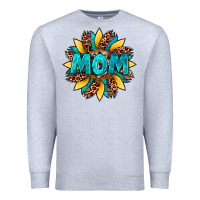 Heather Grey sunflower mom leopard Premium Sweatshirt - Artiststas
