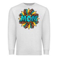 Oatmeal Heather sunflower mom leopard Premium Sweatshirt - Artiststas