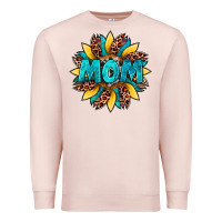 Pale Pink sunflower mom leopard Premium Sweatshirt - Artiststas