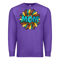 Purple sunflower mom leopard Premium Sweatshirt - Artiststas