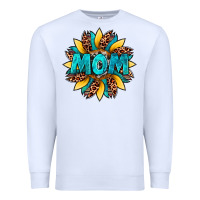 White sunflower mom leopard Premium Sweatshirt - Artiststas