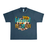 Midnight Navy blessed memaw with sunflowers Urban Heavy Tee - texasbilliewilder