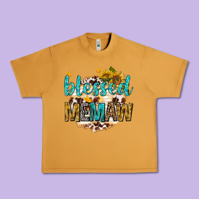 Urban Heavy Tee blessed memaw with sunflowers