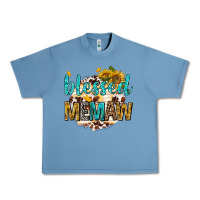 Pebble Blue blessed memaw with sunflowers Urban Heavy Tee - texasbilliewilder