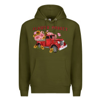 Army Green flower market Premium Hoodie - MaliasSmallBusiness