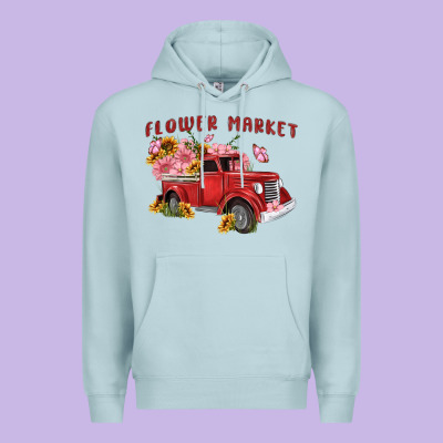 Flower Market Premium Hoodie Designed By Maliassmallbusiness