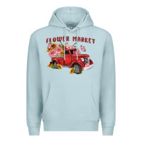 Blue Mist flower market Premium Hoodie - MaliasSmallBusiness