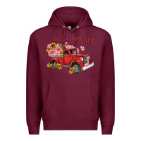 Burgundy flower market Premium Hoodie - MaliasSmallBusiness
