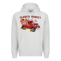 Dove Grey flower market Premium Hoodie - MaliasSmallBusiness