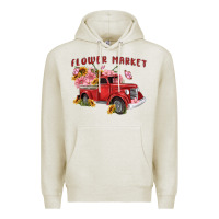 Oatmeal Heather flower market Premium Hoodie - MaliasSmallBusiness
