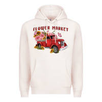 Pale Pink flower market Premium Hoodie - MaliasSmallBusiness