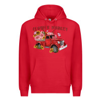 Red flower market Premium Hoodie - MaliasSmallBusiness