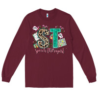 Burgundy speech therapist Long Sleeve Tee - AdoDesignShop