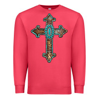 Cardinal turquoise cross Premium Sweatshirt - AdoDesignShop
