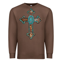 Chestnut turquoise cross Premium Sweatshirt - AdoDesignShop