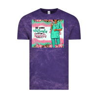 Cloud Purple she works willingly with her hands afro nurse Vintage Tee - RanaPortraitStore