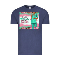 Vintage Denim she works willingly with her hands afro nurse Vintage Tee - RanaPortraitStore