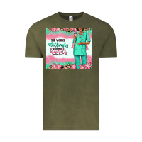 Vintage Olive she works willingly with her hands afro nurse Vintage Tee - RanaPortraitStore
