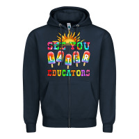 Navy see you later educators Zipper Hoodie - HRA Design Shop