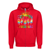 Red see you later educators Zipper Hoodie - HRA Design Shop