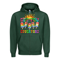 Sports Green see you later educators Zipper Hoodie - HRA Design Shop