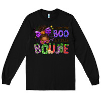 Black I Put The Boo In The Boujie Messy Bun Long Sleeve Tee - texasbilliewilder