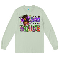 Matcha I Put The Boo In The Boujie Messy Bun Long Sleeve Tee - texasbilliewilder