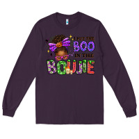 Plum I Put The Boo In The Boujie Messy Bun Long Sleeve Tee - texasbilliewilder