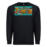 Black world's best mom sunflower license plate Premium Sweatshirt - Artiststas
