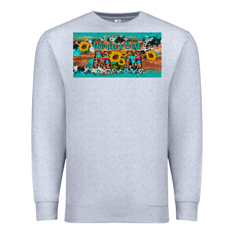 World's Best Mom Sunflower License Plate Premium Sweatshirt by Artiststas | Teevron