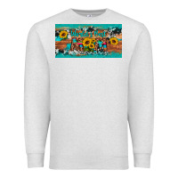 Oatmeal Heather world's best mom sunflower license plate Premium Sweatshirt - Artiststas