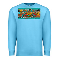 Ocean Blue world's best mom sunflower license plate Premium Sweatshirt - Artiststas
