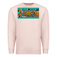Pale Pink world's best mom sunflower license plate Premium Sweatshirt - Artiststas