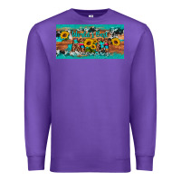Purple world's best mom sunflower license plate Premium Sweatshirt - Artiststas