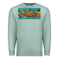 Seafoam world's best mom sunflower license plate Premium Sweatshirt - Artiststas