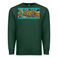 Sports Green world's best mom sunflower license plate Premium Sweatshirt - Artiststas