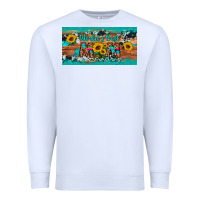 White world's best mom sunflower license plate Premium Sweatshirt - Artiststas