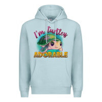 Blue Mist i'm turtley adorable Premium Hoodie - NancyCooperArtShop