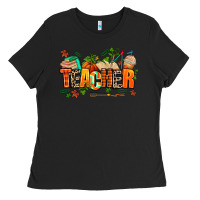 Black fall teacher Ladies Tee - AdoDesignShop