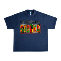 Navy my history is strong Urban Heavy Tee - Zillion Design Studio