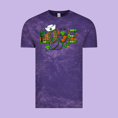 Vintage Tee st patricks day love nurse