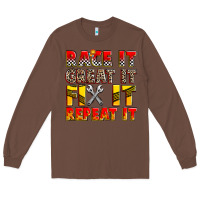 Chestnut race it great it fix it repeat it Long Sleeve Tee - Zillion Design Studio