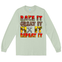 Matcha race it great it fix it repeat it Long Sleeve Tee - Zillion Design Studio